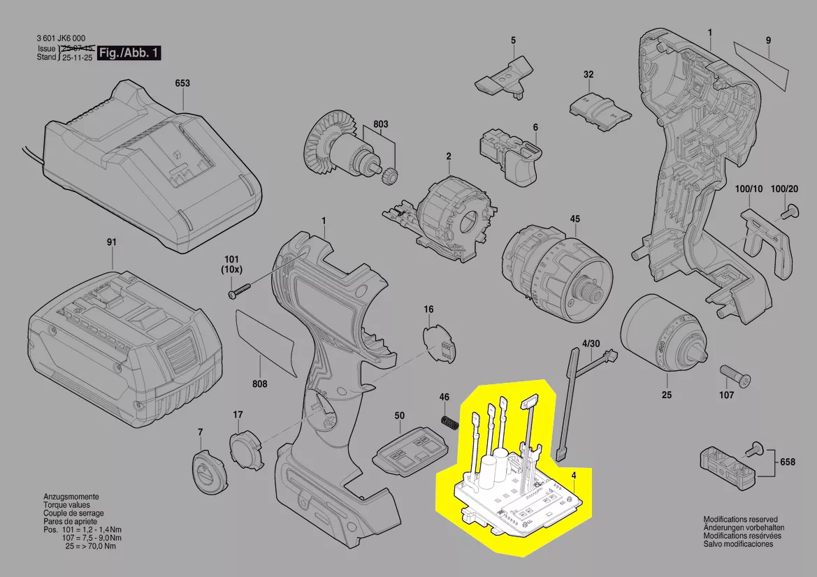 Module électronique réf. 1 607 233 5JS BOSCH